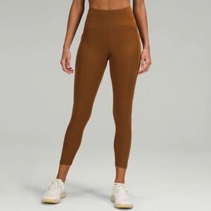 Lululemon Power Thru High-Rise Tight 25" in Copper Brown